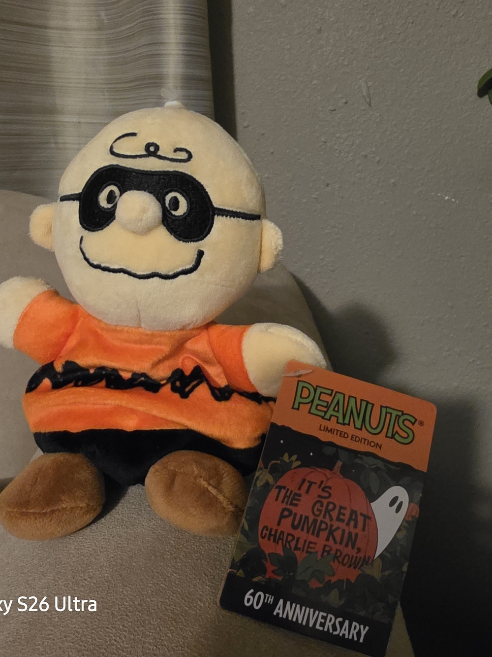 Peanuts Charlie Brown Plush in Cream, Orange, Black, Brown